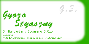 gyozo styaszny business card