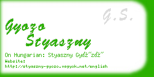 gyozo styaszny business card